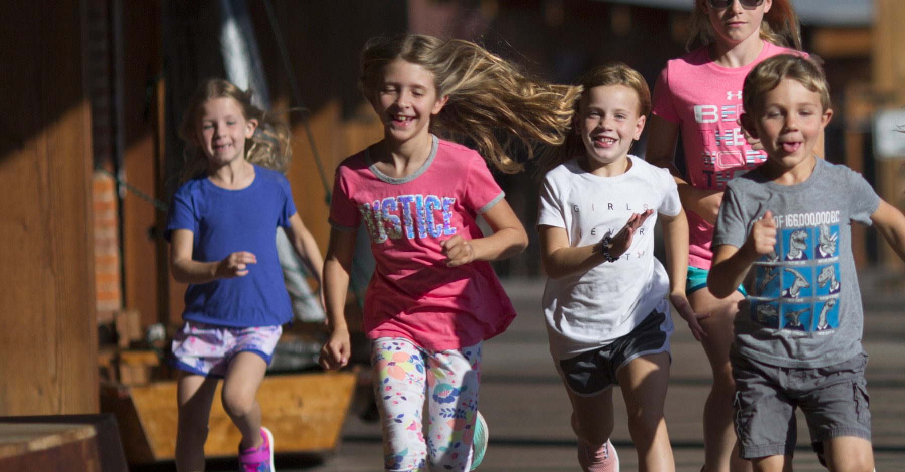 Children running