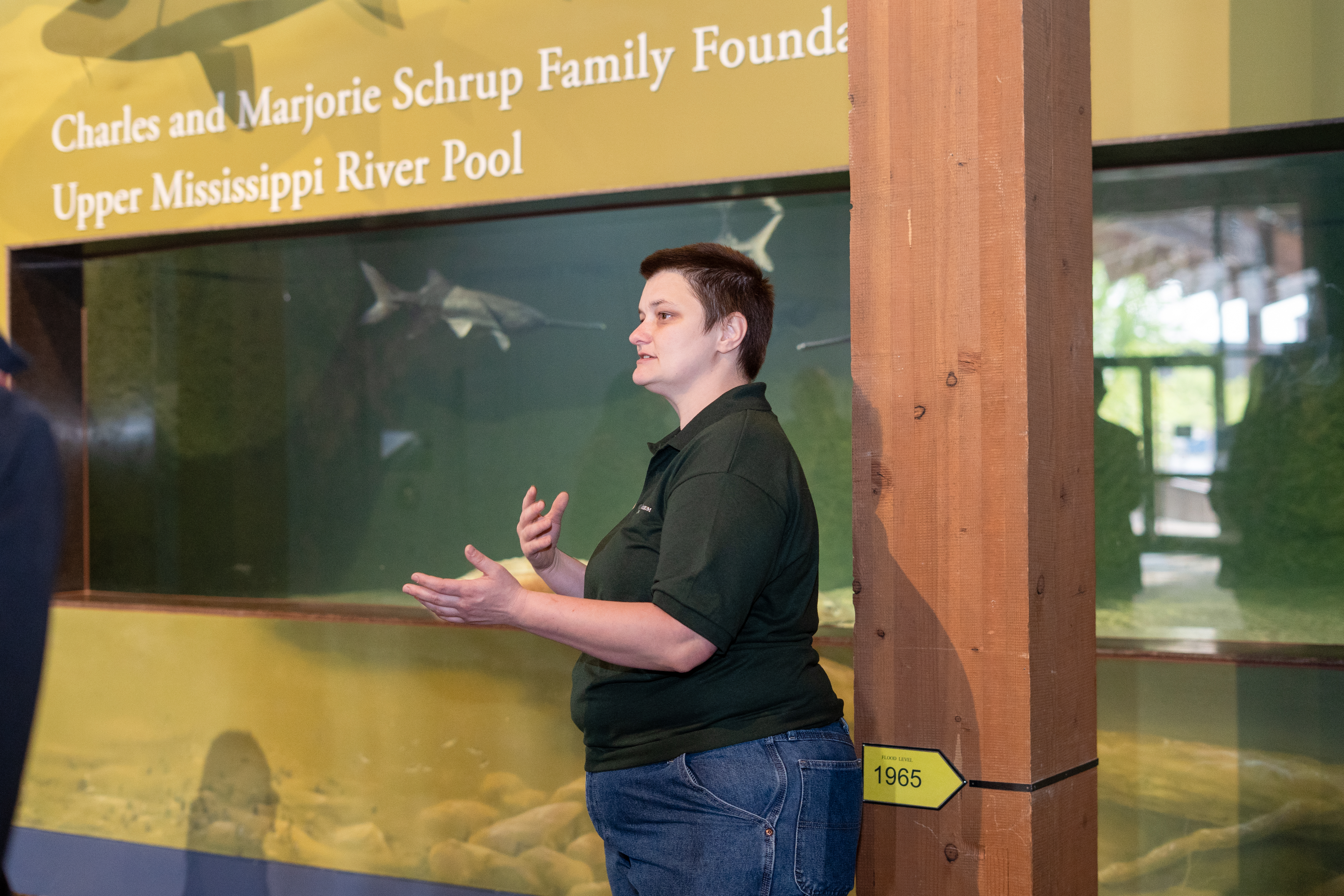Natalie Clifton talking about trout stream construction