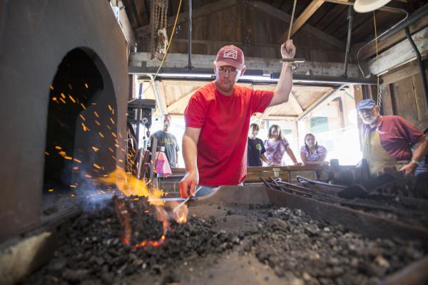 Blacksmith working