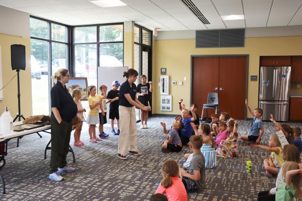 educators doing reptile program