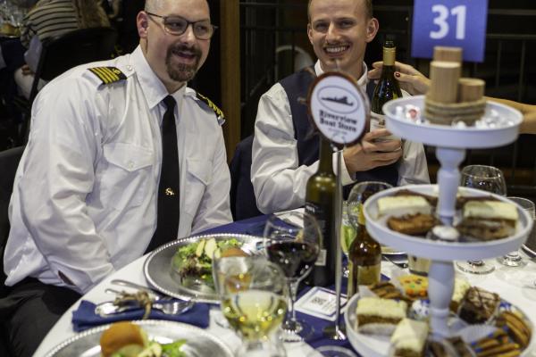 guests at fundraiser dinner