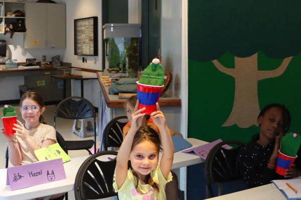school aged summer campers in the learning lab