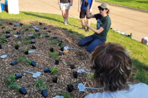 teens gardening