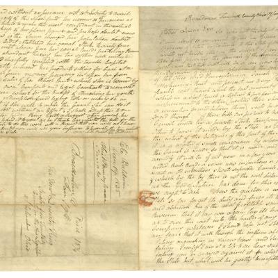 Letter Regarding the Pennsylvania and Ohio Canal